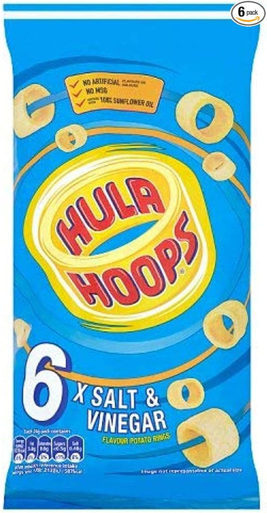 Hula Hoops Salt & Vinegar Multipack Crisps 6 Pack
