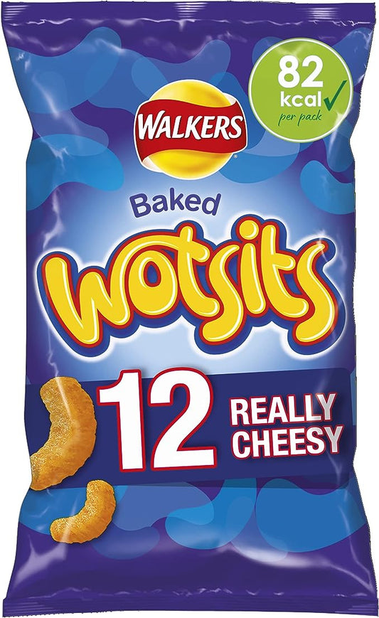 Walkers Crisps Wotsits Cheesy Multipack Snacks, 12 x 16.5 g
