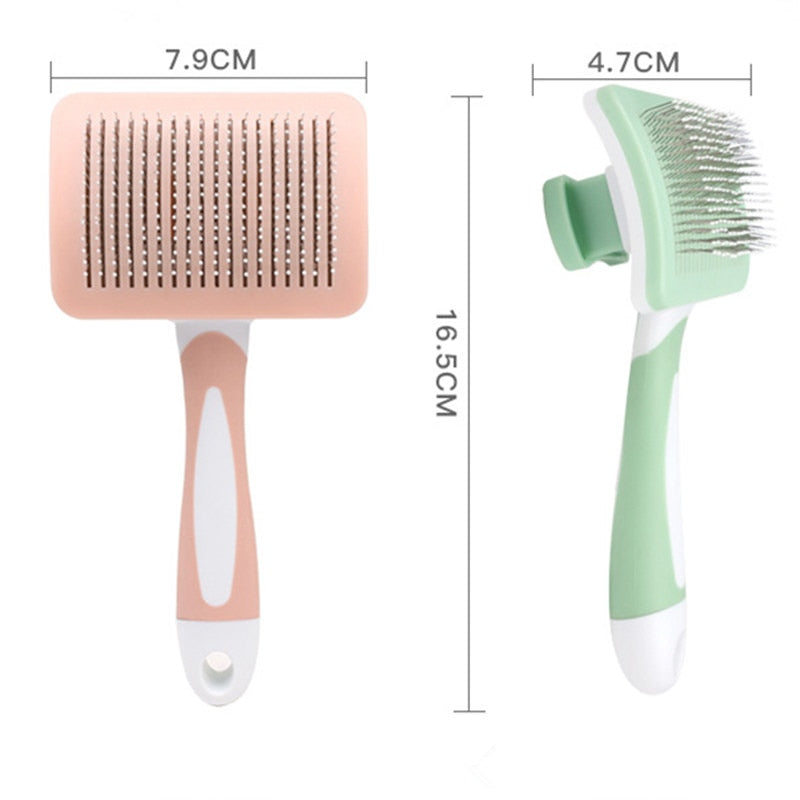 Cat Comb One-click Cat Brush Automatic Pet Hair Remover Pet Grooming Open Knot Comb for Cats Grooming Handle Brush Pet Supplies